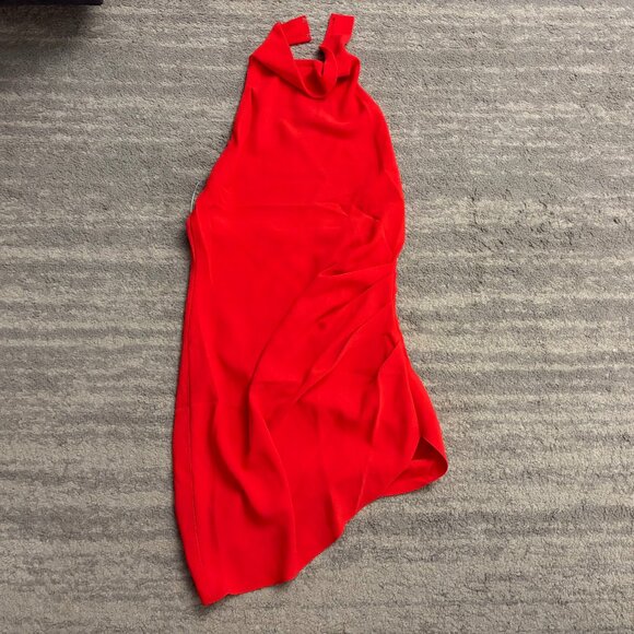 AMANDA UPRICHARD NEW SAMBA DRAPED MINI DRESS CRIMSON S - Picture 4 of 6